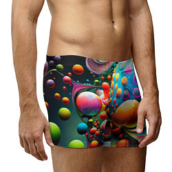 Трусы-боксеры мужские Абстрактные космические шары, цвет: 3D-принт — фото 2