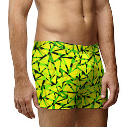 Трусы-боксеры мужские Желтый геометрический узор, цвет: 3D-принт — фото 2