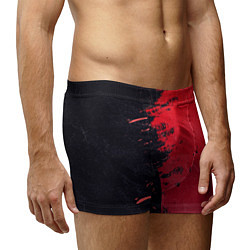 Трусы-боксеры мужские Черное и красное, цвет: 3D-принт — фото 2