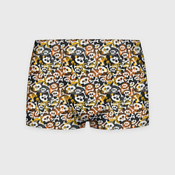 Трусы-боксеры мужские Череп и абстрактные фигуры, цвет: 3D-принт