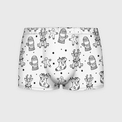Трусы-боксеры мужские Варежки и носочки, цвет: 3D-принт