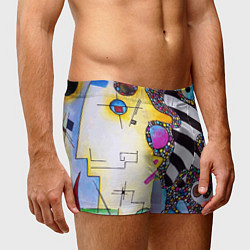 Трусы-боксеры мужские Василий Кандинский Абстрактная композиция, цвет: 3D-принт — фото 2