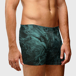 Трусы-боксеры мужские Тёмно-синий водянистый туман, цвет: 3D-принт — фото 2