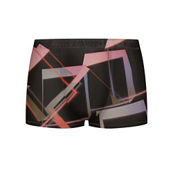 Трусы-боксеры мужские Абстрактные розовые стеклянные блоки, цвет: 3D-принт