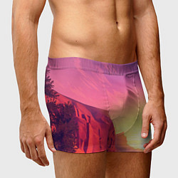 Трусы-боксеры мужские Firewatch - Солнечный закат посреди гор, цвет: 3D-принт — фото 2