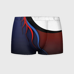 Мужские трусы Синие, красные и белые разводы