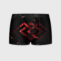 Мужские трусы Красные ромбы и брызги