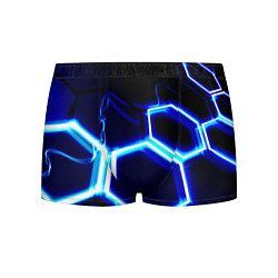 Трусы-боксеры мужские Neon abstraction plates storm, цвет: 3D-принт