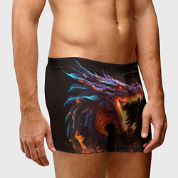 Трусы-боксеры мужские Огненный дракон, цвет: 3D-принт — фото 2