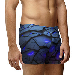 Трусы-боксеры мужские Светящаяся синяя лава, цвет: 3D-принт — фото 2