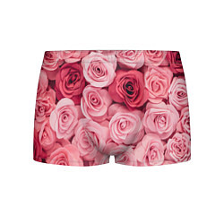 Трусы-боксеры мужские Чайная пыльная роза - нежно розовый цветок, цвет: 3D-принт