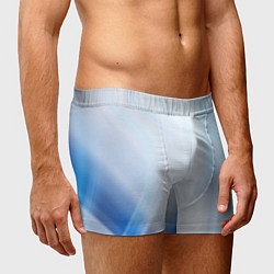 Трусы-боксеры мужские Светлые синие и голубые волны, цвет: 3D-принт — фото 2