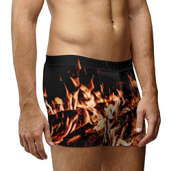 Трусы-боксеры мужские Огонь-пламя, цвет: 3D-принт — фото 2
