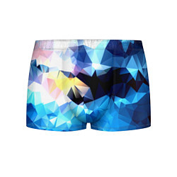 Мужские трусы Polygon blue abstract collection