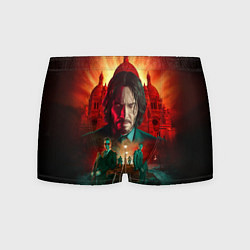 Трусы-боксеры мужские John Wick catholic church Paris, цвет: 3D-принт