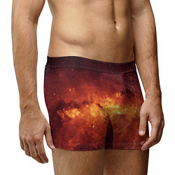 Трусы-боксеры мужские Огненная галактика, цвет: 3D-принт — фото 2