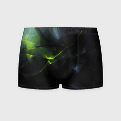 Трусы-боксеры мужские Black green elements, цвет: 3D-принт