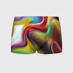 Трусы-боксеры мужские Rainbow waves, цвет: 3D-принт