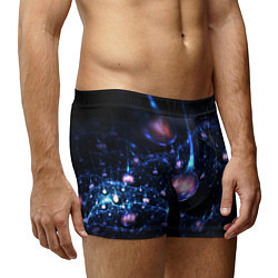 Трусы-боксеры мужские Нейроны воды в космосе, цвет: 3D-принт — фото 2