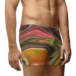Трусы-боксеры мужские Waves colors, цвет: 3D-принт — фото 2
