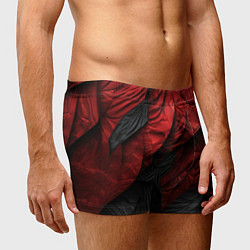 Трусы-боксеры мужские Red black texture, цвет: 3D-принт — фото 2