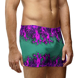 Трусы-боксеры мужские Фиолетовое пламя, цвет: 3D-принт — фото 2