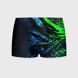 Мужские трусы Black green abstract