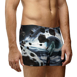 Трусы-боксеры мужские Black hole astronaut, цвет: 3D-принт — фото 2