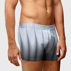 Трусы-боксеры мужские Черный полосатый градиент, цвет: 3D-принт — фото 2
