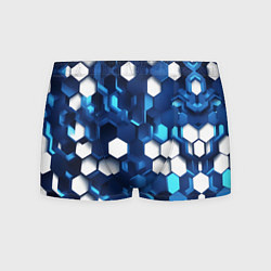 Мужские трусы Cyber hexagon Blue