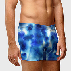 Трусы-боксеры мужские Акварельные абстрактные пятна напоминающие космос, цвет: 3D-принт — фото 2