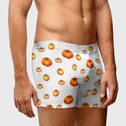 Трусы-боксеры мужские Оранжевые тыквы - паттерн, цвет: 3D-принт — фото 2