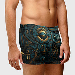 Трусы-боксеры мужские Асимметричный узор в египетском стиле, цвет: 3D-принт — фото 2