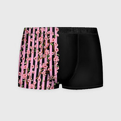 Трусы-боксеры мужские Сакура и полосы, цвет: 3D-принт