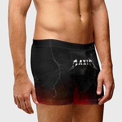 Трусы-боксеры мужские Максим в стиле Металлика - огонь и искры, цвет: 3D-принт — фото 2