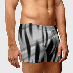 Трусы-боксеры мужские Черные размытые овалы и полосы, цвет: 3D-принт — фото 2