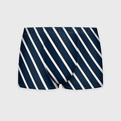 Мужские трусы Тёмно-синий в белую полоску диагональ