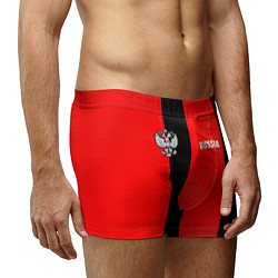 Трусы-боксеры мужские Красный и черный - герб РФ, цвет: 3D-принт — фото 2