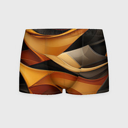 Мужские трусы Желтая и черная абстракция