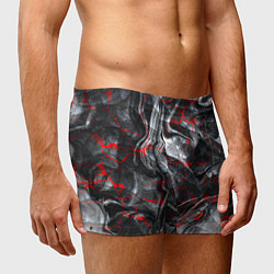 Трусы-боксеры мужские Красные узоры, цвет: 3D-принт — фото 2