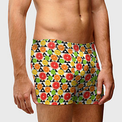 Трусы-боксеры мужские Citrus pattern, цвет: 3D-принт — фото 2