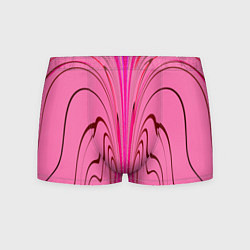 Мужские трусы Плавные линии на розовом фоне