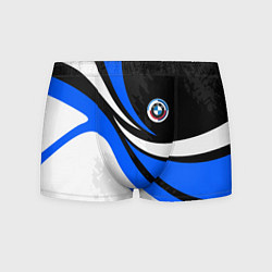 Трусы-боксеры мужские BMW - синяя абстракция, цвет: 3D-принт