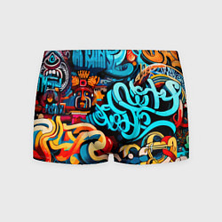 Трусы-боксеры мужские Abstract graffiti - ai art, цвет: 3D-принт
