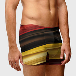Трусы-боксеры мужские Черный красный желтый цвет абстракции, цвет: 3D-принт — фото 2