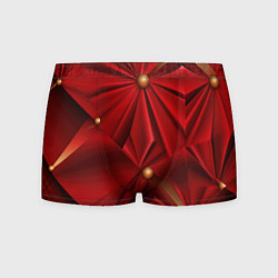 Трусы-боксеры мужские Красный материал со складками, цвет: 3D-принт