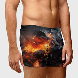 Трусы-боксеры мужские Взрыв камней и плит, цвет: 3D-принт — фото 2