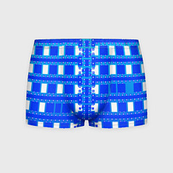 Мужские трусы Синие и белые квадраты