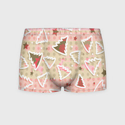 Мужские трусы Розовые узоры ёлки