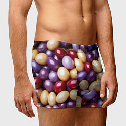 Трусы-боксеры мужские Красные и фиолетовые пасхальные яйца, цвет: 3D-принт — фото 2